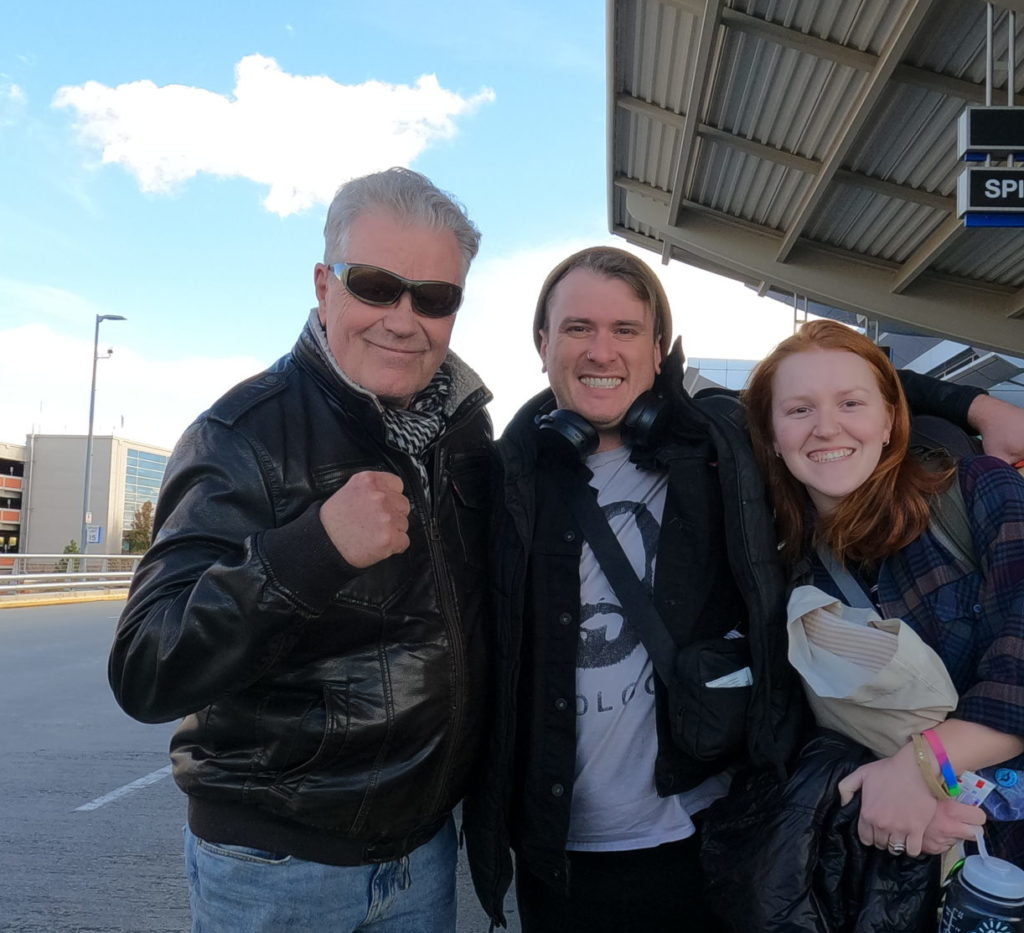 A photo of Dave and Ann with their good friend Bert